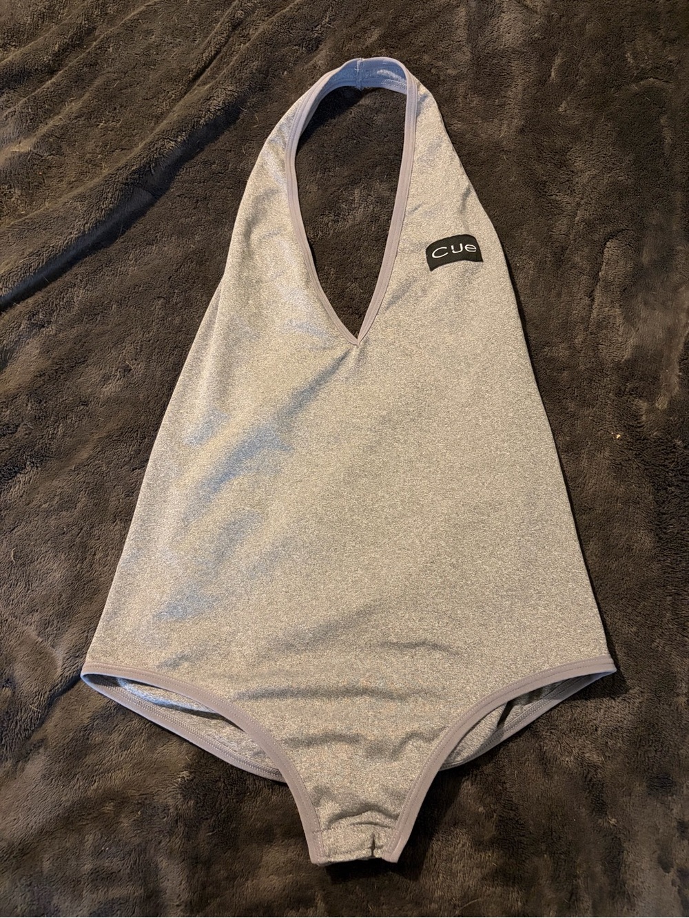 Cue Silver Halter Bodysuit